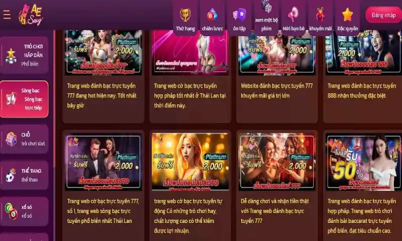 Blackjack - Linh hồn của sảnh cược AE Sexy 18Win